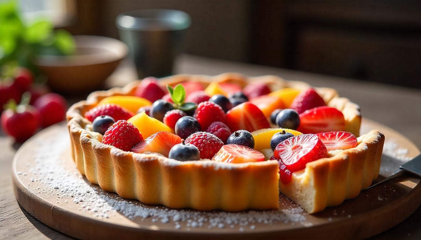 Tarte aux Fruits et Farine de Maïs